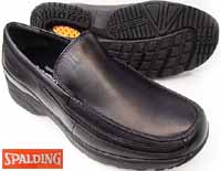 SPALDING スポルディング（遊休求靴）本革 スリップオン ビジネス・カジュアル紳士靴 黒（革靴）