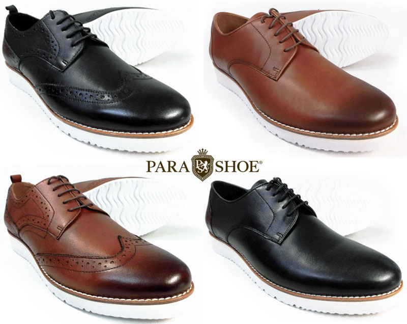 PARASHOE 本革 スニーカータイプ ビジネスカジュアル（ビジカジ）シューズ メンズ22cm～32cm