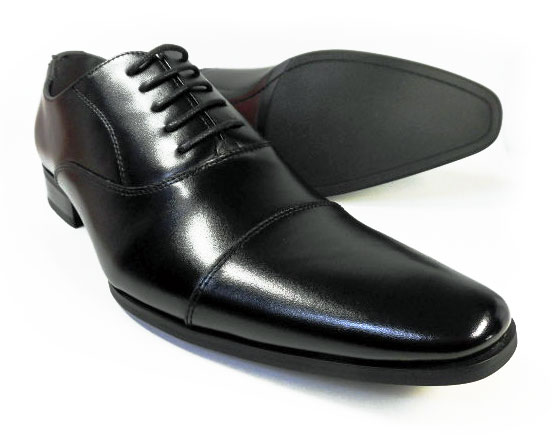 PARASHOE 本革 内羽根ストレートチップ（キャップトゥ） ビジネス 