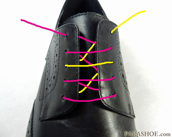 パラレルでの靴紐の通し（結び）方 手順3