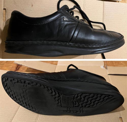 フィンコンフォート（Finn Comfort）の革靴（黒）のソール摩耗部分