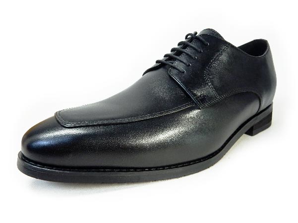 PARASHOE 本革 Uチップ シークレットヒールアップ（身長+6.5cmアップ）ビジネスシューズ  ワイズ4E（EEEE）黒【背が高くなる靴・メンズ革靴・紳士靴／大きいサイズ（ビッグサイズ）27.5cm 28cm（28.0cm）28.5cm  29cm（29.0cm）29.5cm 30cm（30.0cm）31cm（31.0cm）32cm ...