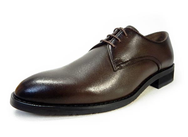 PARASHOE 本革 プレーントゥ ビジネスシューズ ダークブラウン（濃茶）ワイズ（足幅）3E（EEE ）22cm（22.0cm）、22.5cm、23cm（23.0cm）、23.5cm、24cm（24.0cm） 【小さいサイズ（スモールサイズ）革靴・紳士靴】  靴専門通販サイト【靴のパラダイス】
