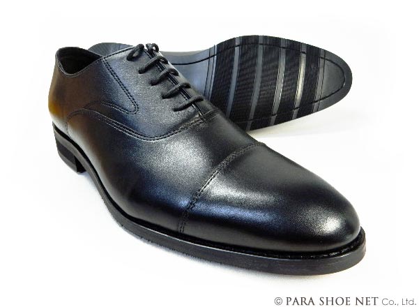 PARASHOE 本革 内羽根ストレートチップ ワイズ3E（EEE）黒 22～27cm