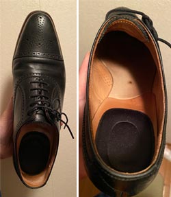 メンズドレスシューズ（ビジネスシューズ・革靴・紳士靴）のインソール部分