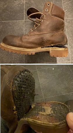 ティンバーランド(Timberland)ブーツのソール剥がれ部分