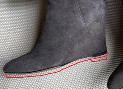 革底の婦人靴をラバーソールへオールソール交換修理イメージ