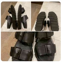 レディースサンダル(婦人靴)のソール摩耗(擦り減り)部分