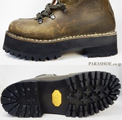 ビブラム1100オールソール交換修理
+EVAミッドソール(10ミリ×3枚)で厚底(バイク足つき改善)へ修理例