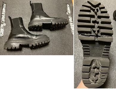 ZARA(ザラ)レディース 厚底サイドゴアブーツ(婦人靴)のソール割れ部分