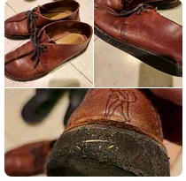 クラークス デザートトレッグの劣化でべたついたクレープソール