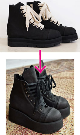 A.f artefact(エーエフ アーティファクト) 紳士ブーツのソールを厚底へ修理希望