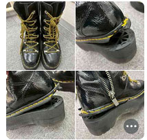 ドクターマーチンのブーツのソール破損部分