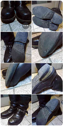 ホーキンスブーツのソール摩耗部分