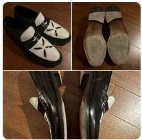 紳士ローファーのレザーソール(革底)摩耗部分