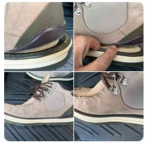 VISVIMのブーツのソール剥がれ部分