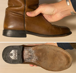 ジャスティン(Justin)ブーツのレザーソール(革底)部分